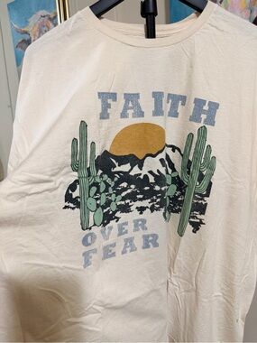 Cold Crush Faith Over Fear Western Graphic Tee Women’s 2X